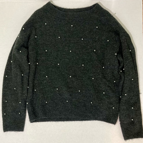 H&M Beaded Charcoal Sweater - so soft!! - Picture 5 of 10